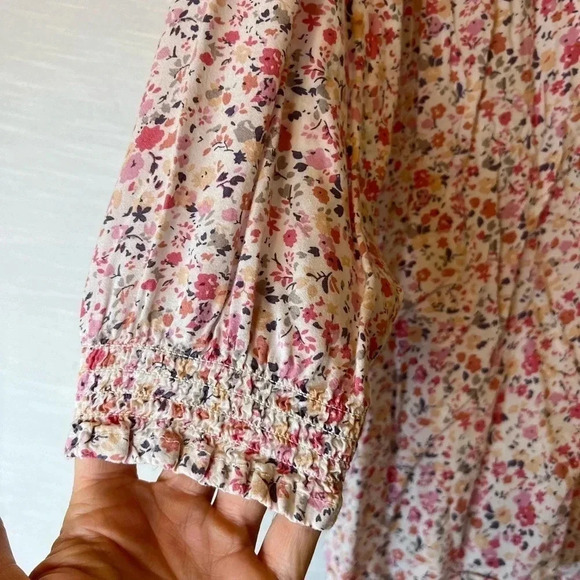 Cynthia Rowley Floral Peasant Blouse Small - Picture 4 of 6